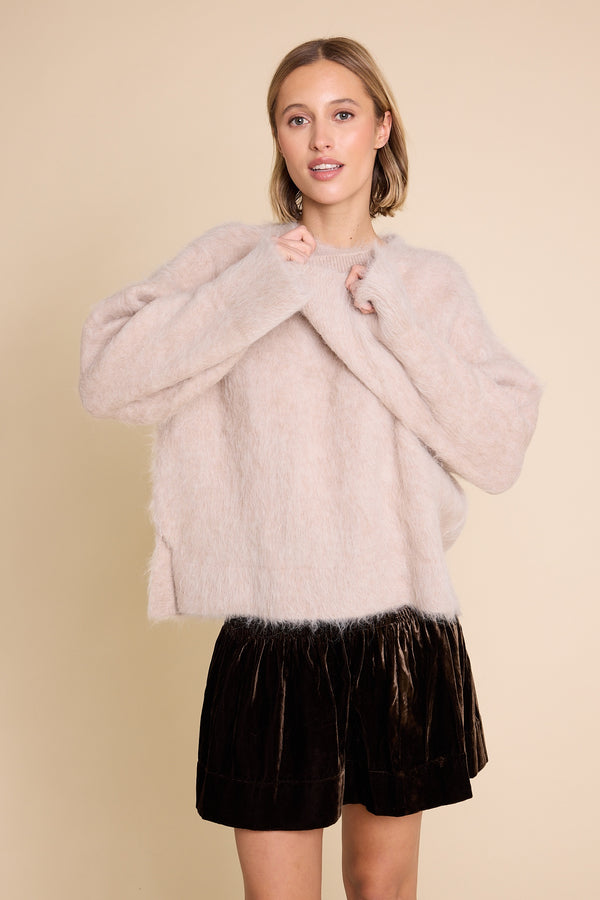 Line Of Oslo Piper Solid Sweater Knitted sweater Camel 061
