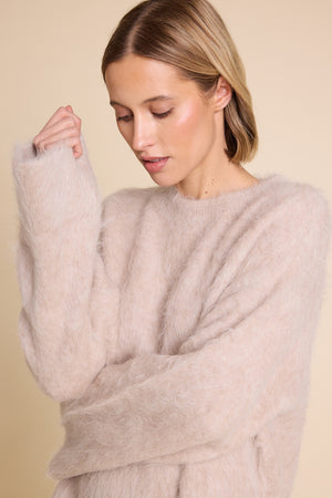 Line Of Oslo Piper Solid Sweater Knitted sweater Camel 061