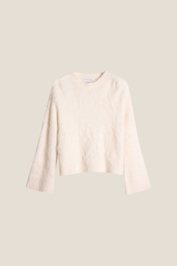 Line Of Oslo Piper Solid Sweater Knitted sweater Creme 091