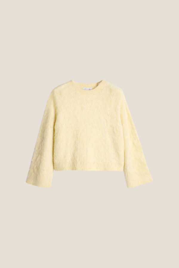 Line Of Oslo Piper Solid Sweater Knitted sweater Light yellow 062