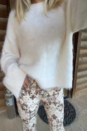 Line Of Oslo Piper Solid Sweater Knitted sweater Creme 091