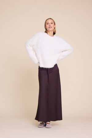 Line Of Oslo Piper Solid Sweater Knitted sweater Creme 091
