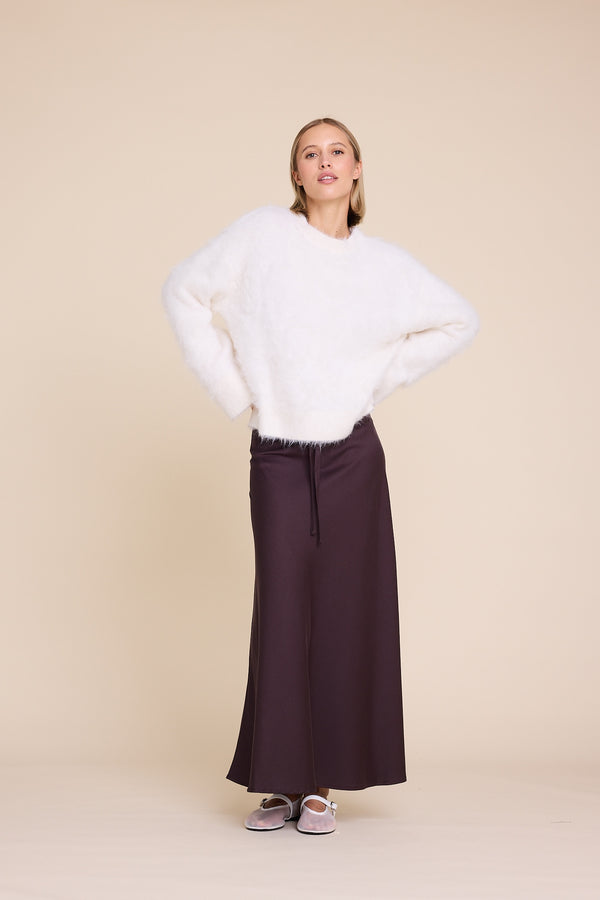 Line Of Oslo Piper Solid Sweater Knitted sweater Creme 091
