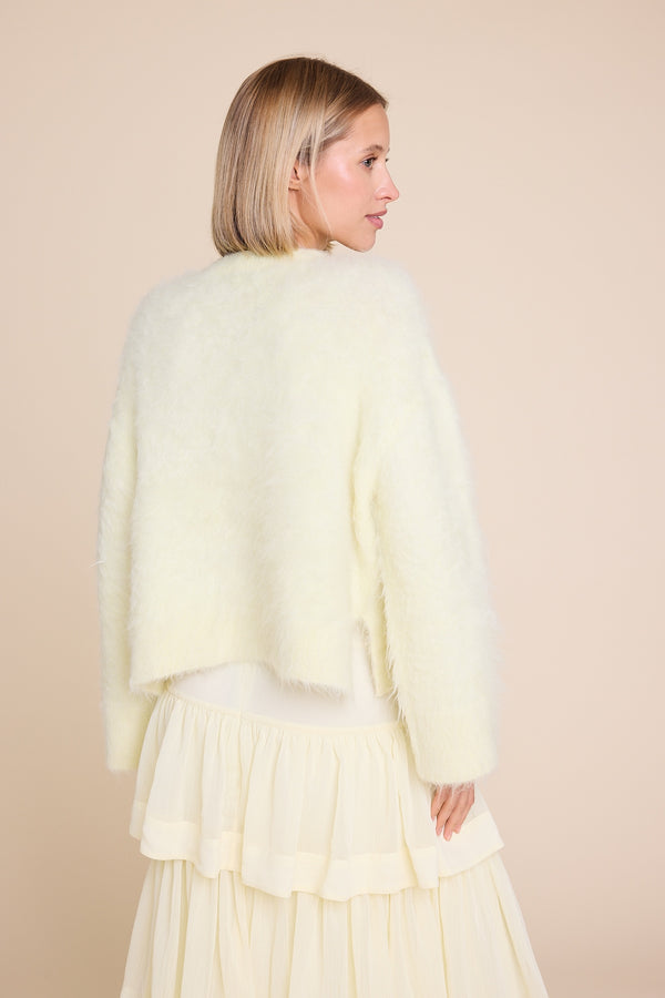 Line Of Oslo Piper Solid Sweater Knitted sweater Light yellow 062