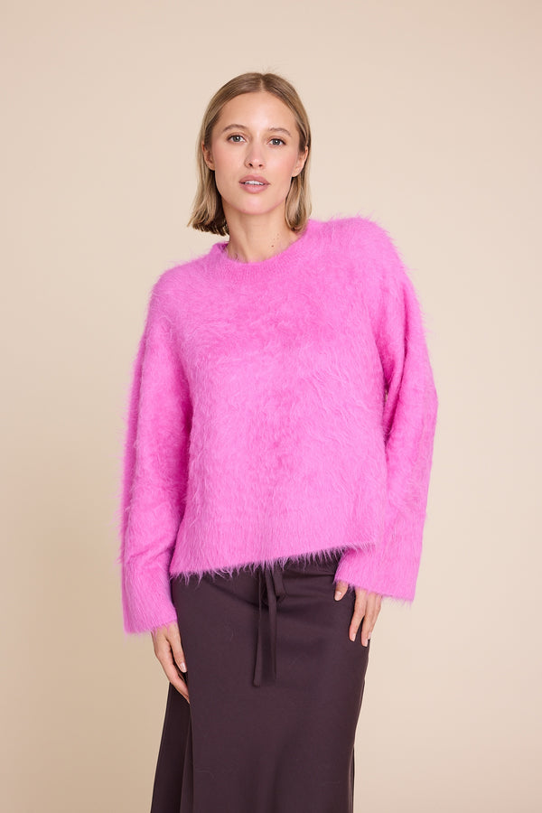 Line Of Oslo Piper Solid Sweater Knitted sweater Pink 002