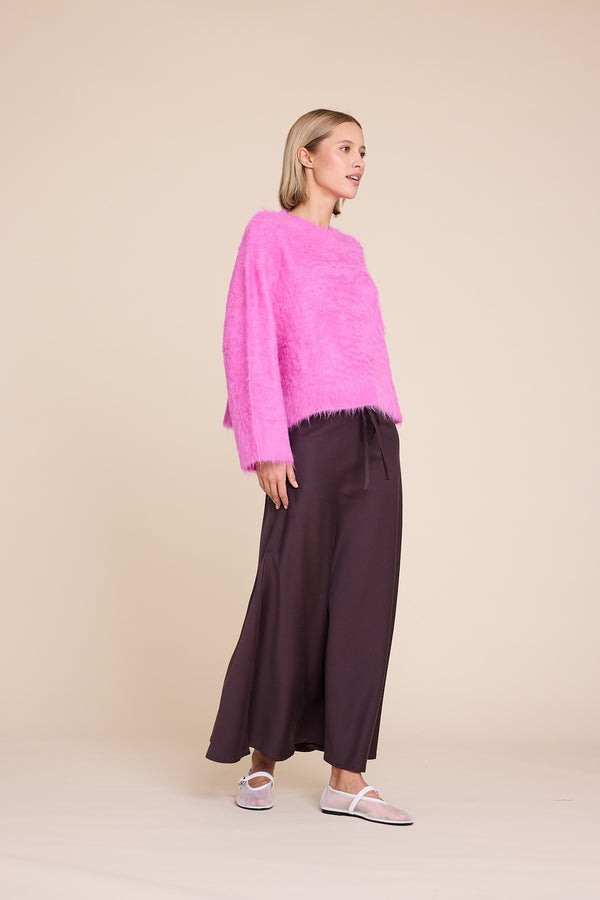 Line Of Oslo Piper Solid Sweater Knitted sweater Pink 002