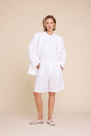 Line Of Oslo Pluto Linen Shorts Short White 001