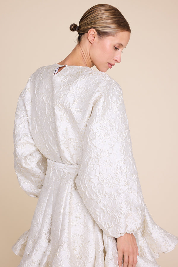 Line Of Oslo Poppi Metallic Dress Dress White 001
