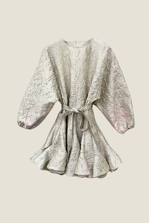 Line Of Oslo Poppi Metallic Dress Dress White 001