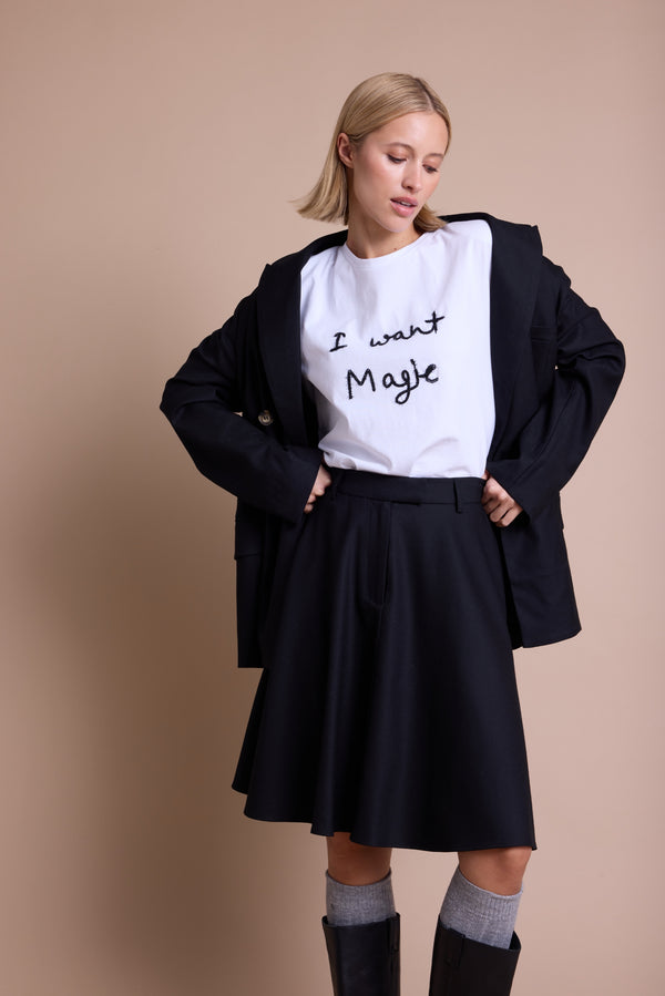 Line Of Oslo Preppy Magic T-skjorte T-shirt White w/black