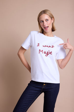 Line Of Oslo Preppy Magic T-skjorte T-shirt White w/red