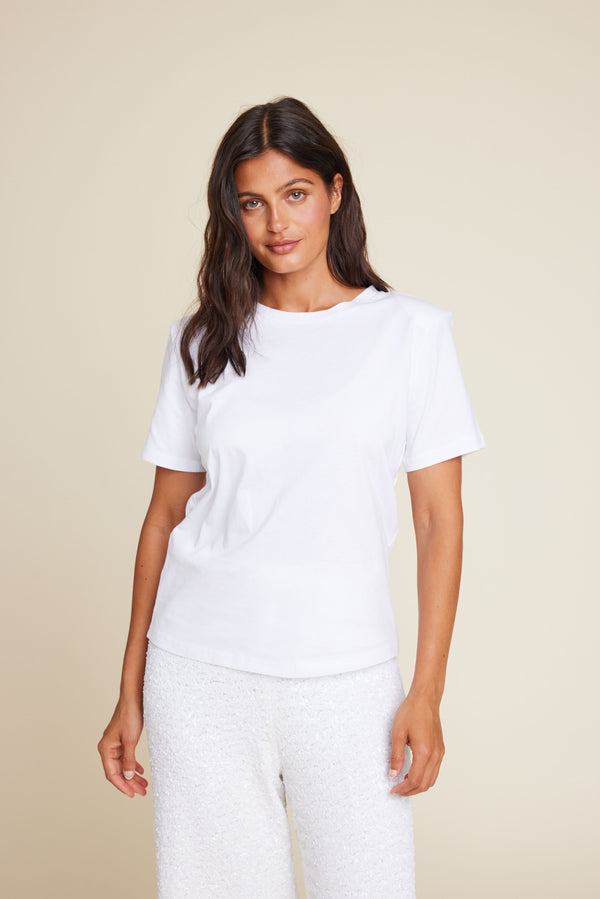 Line Of Oslo Preppy T-shirt Tops White 001