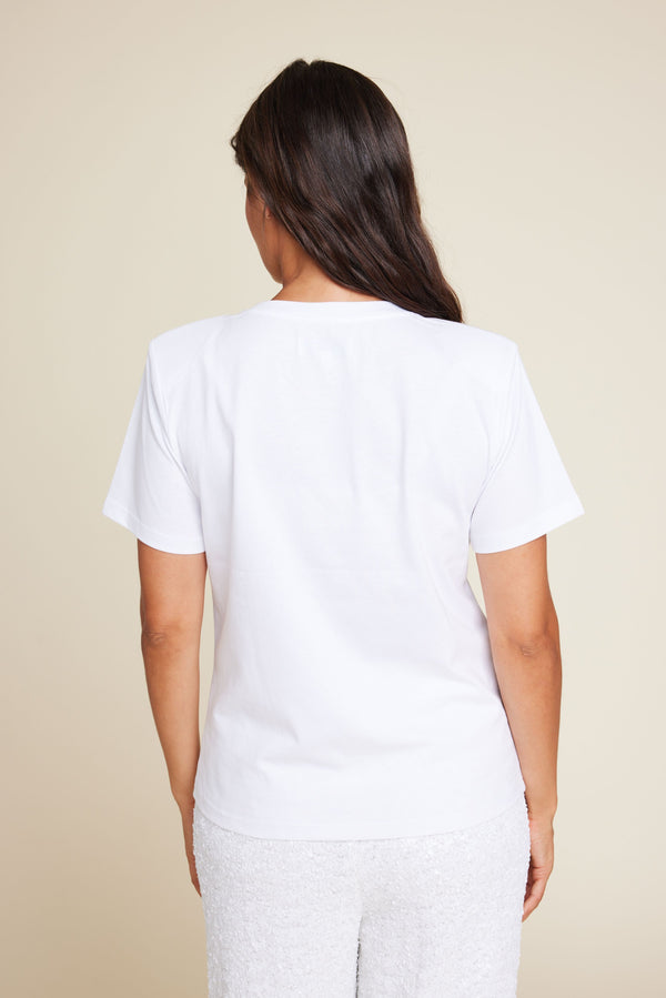 Line Of Oslo Preppy T-shirt Tops White 001