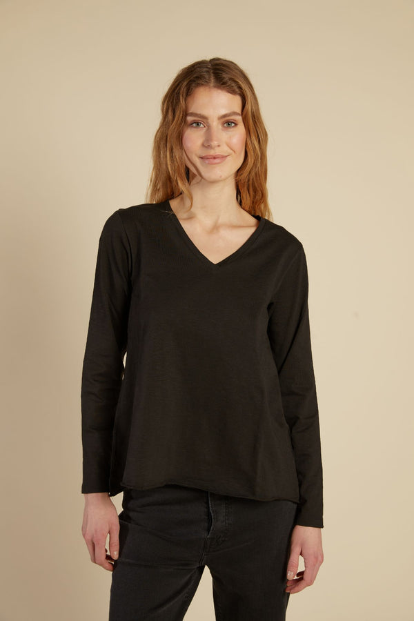 Line Of Oslo Pricilla Longsleeve Sweaters Black 097