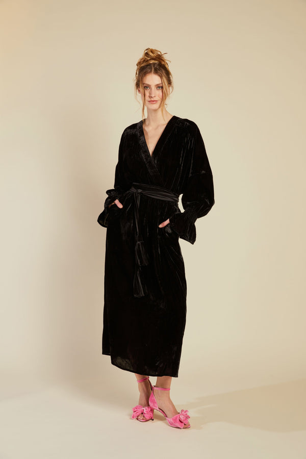 Line Of Oslo Ragnhild Long Dress Dresses Black 097