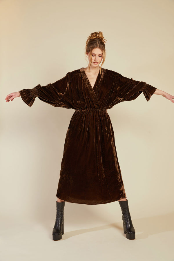 Line Of Oslo Ragnhild Long Dress Dresses Brown 063