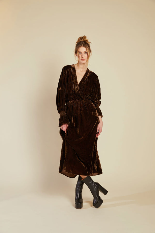 Line Of Oslo Ragnhild Long Dress Dresses Brown 063