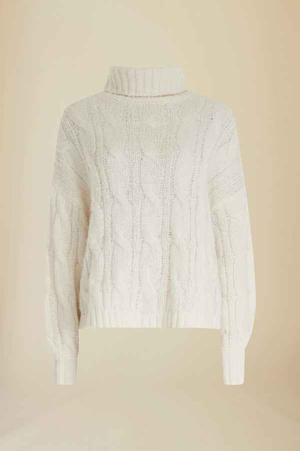 Line Of Oslo Rebecka Solid Sweater Knitted sweaters Creme 091