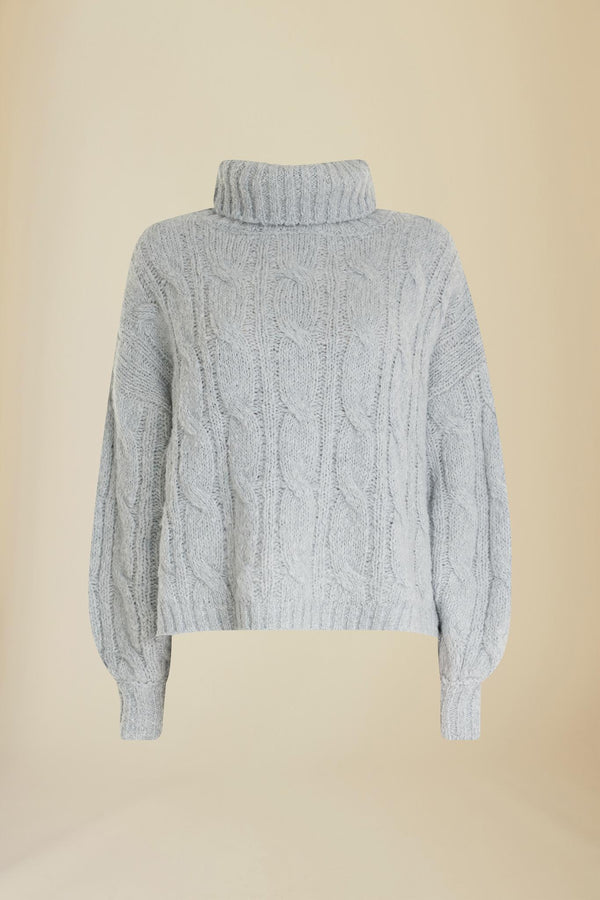 Line Of Oslo Rebecka Solid Sweater Knitted sweaters Grey 005