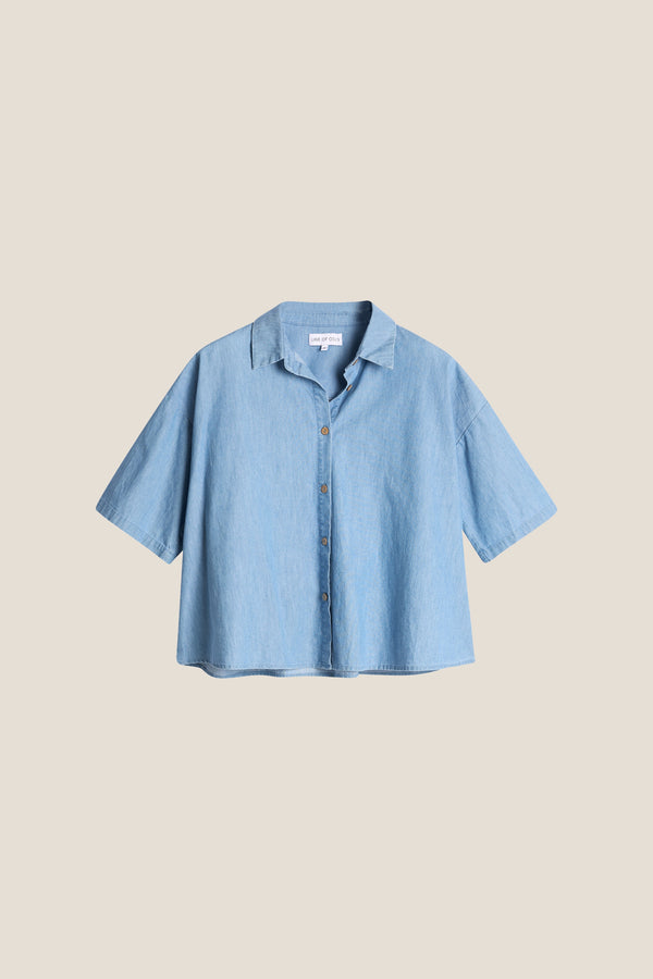 Line Of Oslo Resort Denim Top Top Light denim