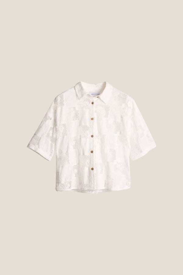 Line Of Oslo Resort Lace Top Top White 001