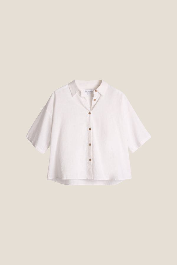 Line Of Oslo Resort Linen Top Top White 001