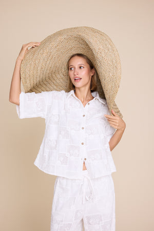 Line Of Oslo Resort Lace Top Top White 001