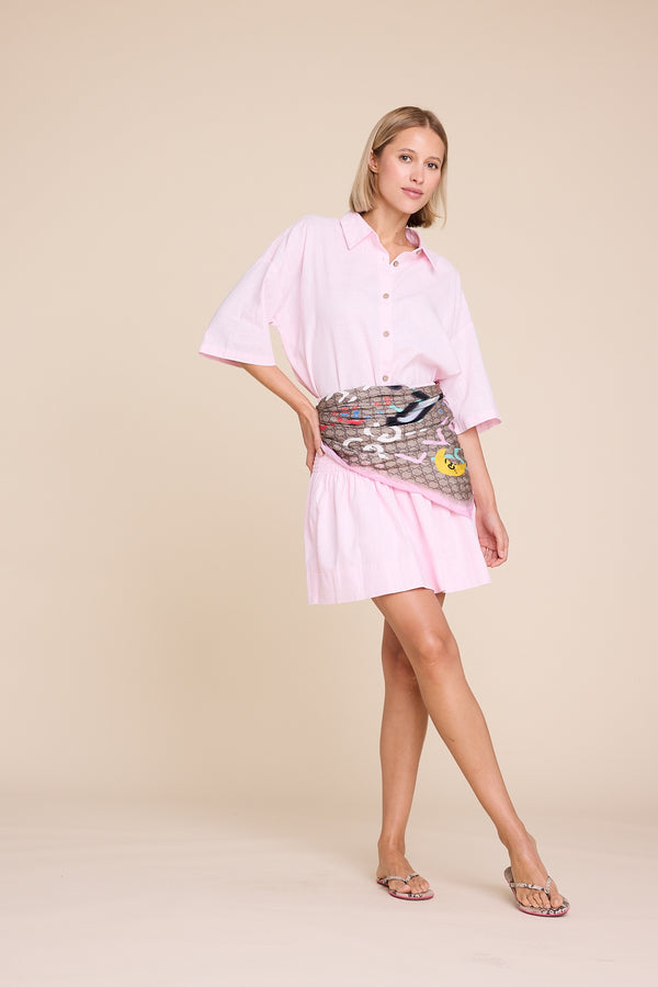 Line Of Oslo Resort Linen Top Top Pink 002