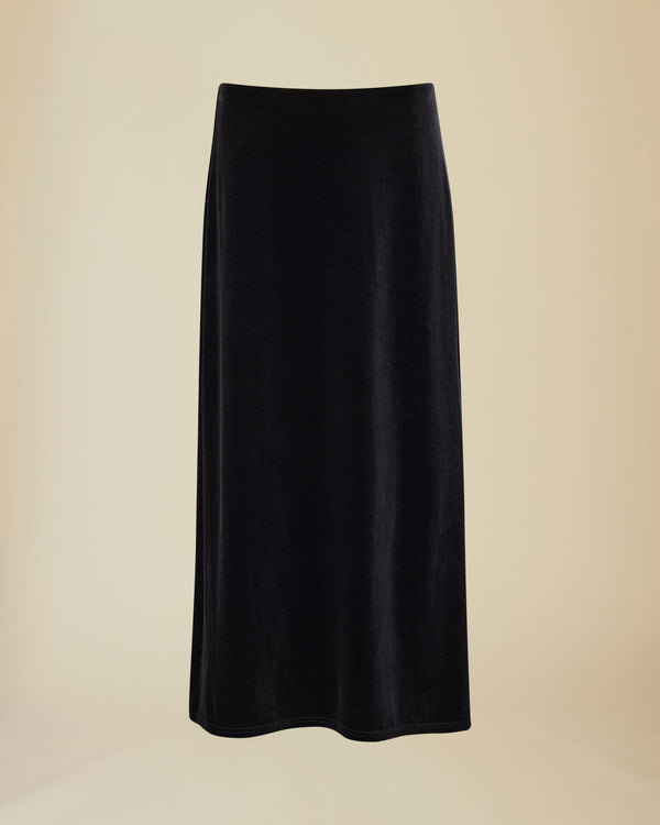 Line Of Oslo Rikke Velvet Skirt Skirts Black 097