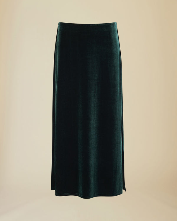 Line Of Oslo Rikke Velvet Skirt Skirts Green 053