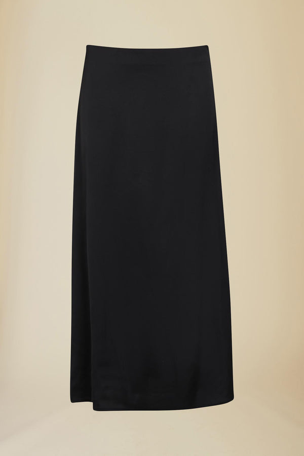 Line Of Oslo Rikke Viscose Satin Skirt Skirts Black 097