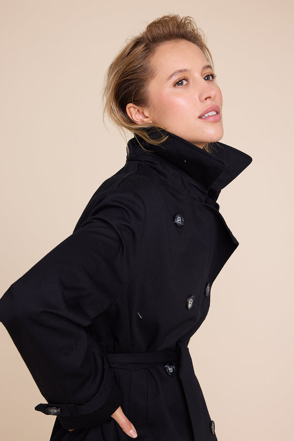 Line Of Oslo Robbie Long Trenchcoat  Black 097