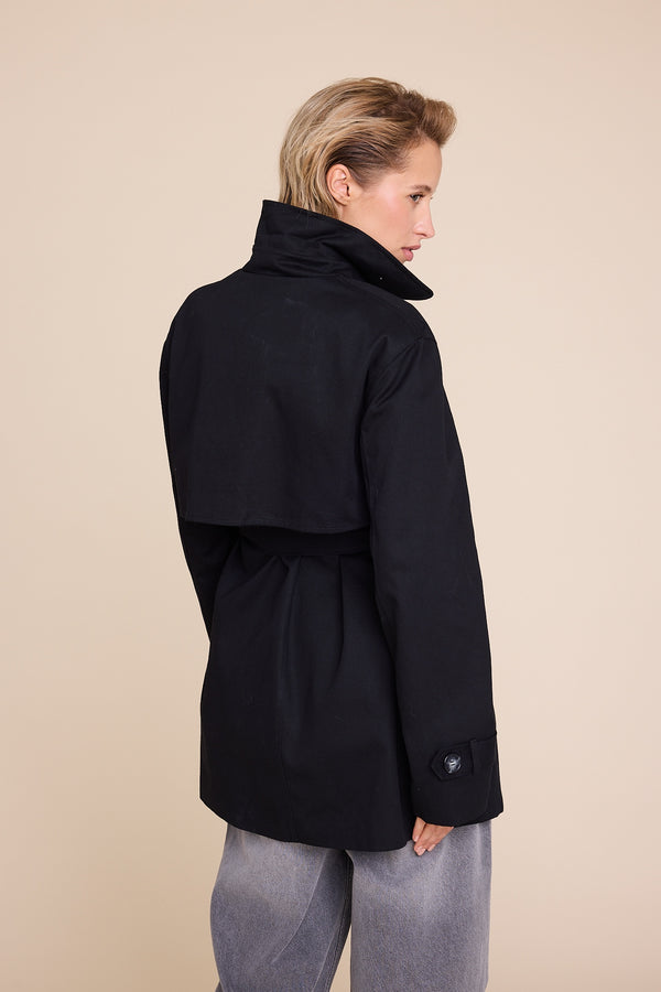 Line Of Oslo Robbie Long Trenchcoat  Black 097
