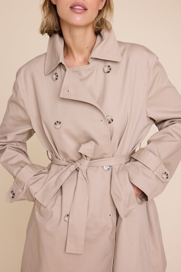 Line Of Oslo Robbie Long Trenchcoat  Camel 061