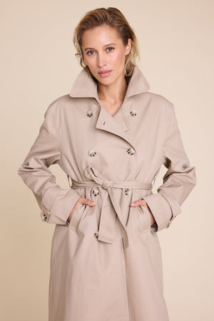 Line Of Oslo Robbie X-Long Trenchcoat Jacket Camel 061