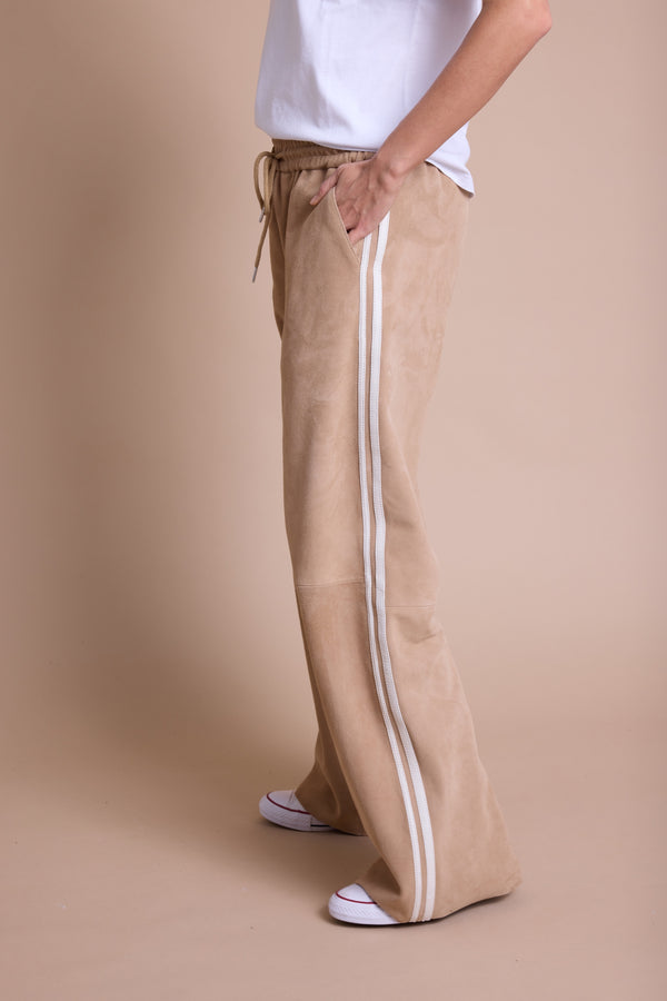 Line Of Oslo Rolling Semsket Bukse Trouser Camel 061