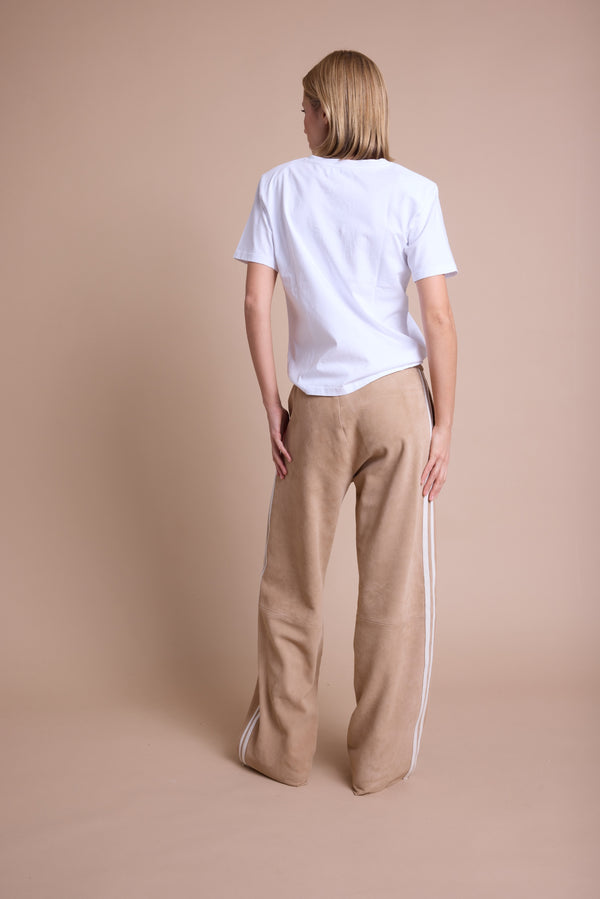 Line Of Oslo Rolling Semsket Bukse Trouser Camel 061