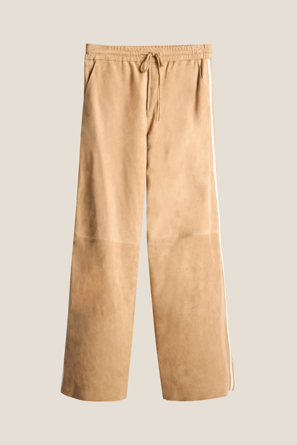 Line Of Oslo Rolling Semsket Bukse Trouser Camel 061