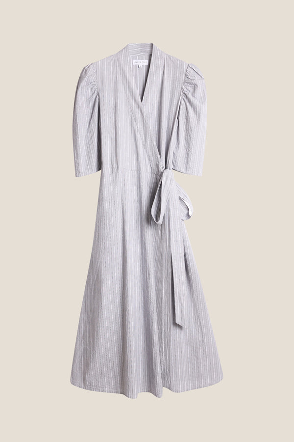 Line Of Oslo Scarlett Short Stripe Dress Dress Grey 005