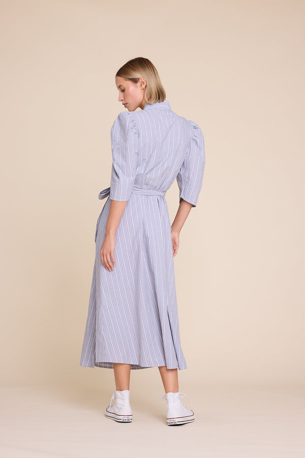 Line Of Oslo Scarlett Short Stripe Dress Dress Grey 005