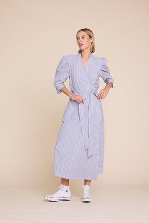 Line Of Oslo Scarlett Short Stripe Dress Dress Grey 005
