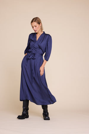 Line Of Oslo Scarlett Solid Dress Dress Dark blue