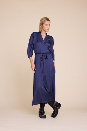 Line Of Oslo Scarlett Solid Dress Dress Dark blue