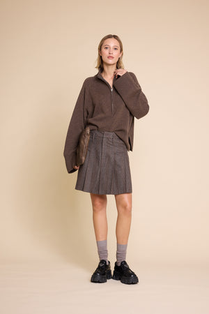 Line Of Oslo School Wool Check Skirt Skirt As is 136