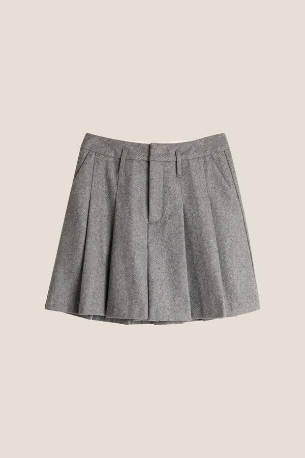 Line Of Oslo School Wool Skirt Skirt Grey 005