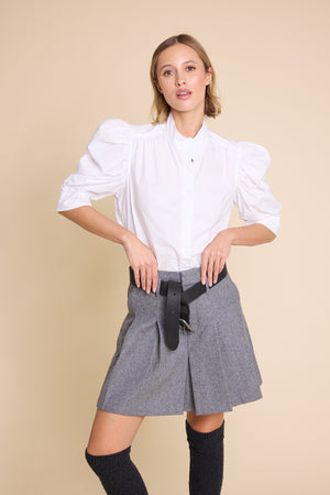 Line Of Oslo School Wool Skirt Skirt Grey 005
