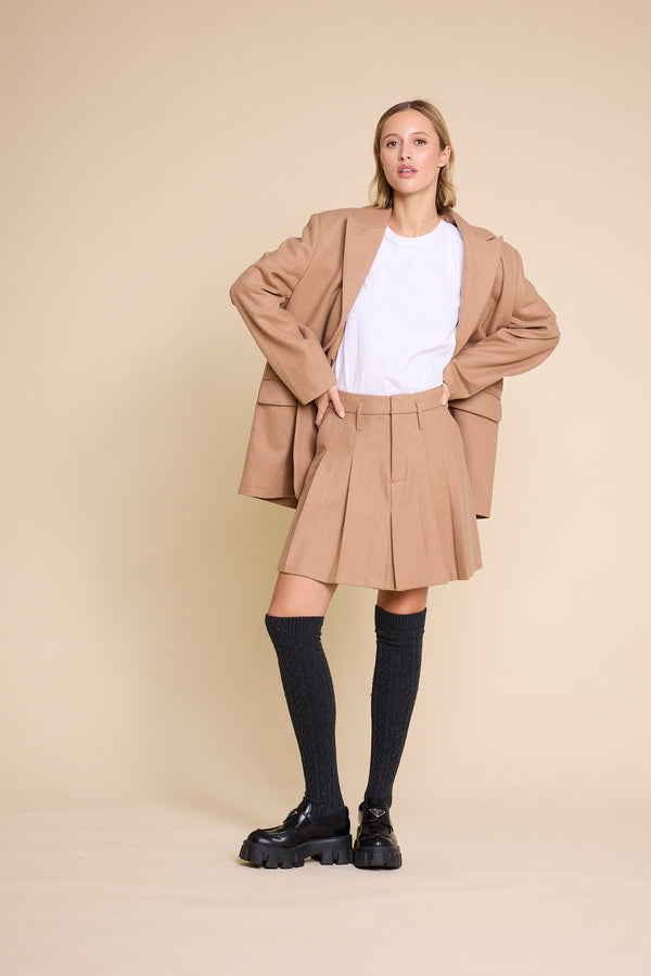 Line Of Oslo School Wool Skirt Skirt Camel 061