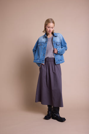 Line Of Oslo Line of Oslo Skirt Solid Skirt Brown 063