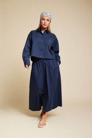 Line Of Oslo Skirt Solid Skirts Blue 066