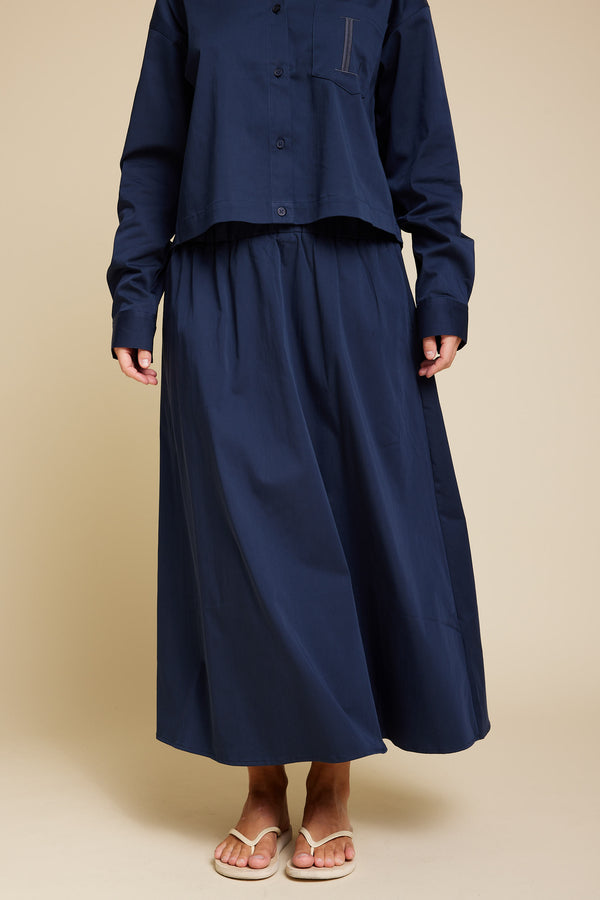 Line Of Oslo Skirt Solid Skirts Blue 066